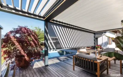 Bioclimatic pergola Ibiza: clean design with solar integration